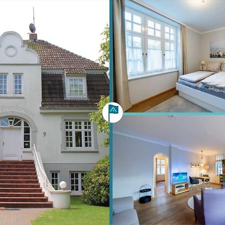 Villa Friedericia, Wohnung 3-Hochparterre Links Wyk auf Föhr Kültér fotó